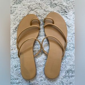 Reformation Ludo Toe Ring Sandal, Size 7, Nude
